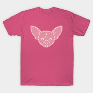 Pink Chihuahua Face T-Shirt